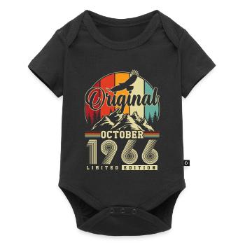 Original October 1966 – 60th Birthday Vintage - Baby Premium short-sleeve bodysuit - black - Front