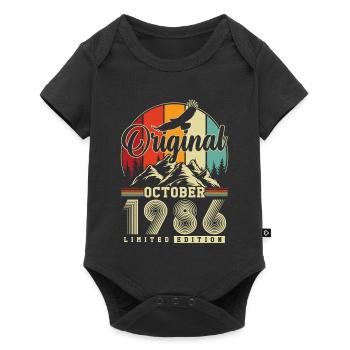 Original October 1986 – 40th Birthday Vintage - Baby Premium short-sleeve bodysuit - black - Front