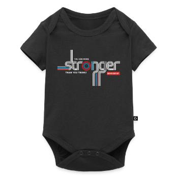 Stronger Than You Think Typography - Baby Premium short-sleeve bodysuit - black - Front