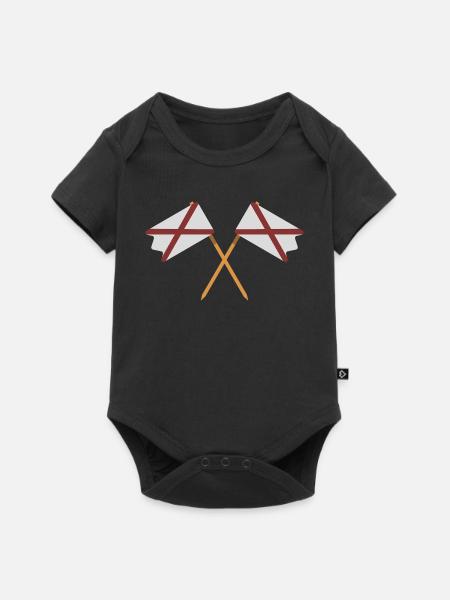 Alabama-Flagge - Baby Premium Kurzarmbody - Schwarz