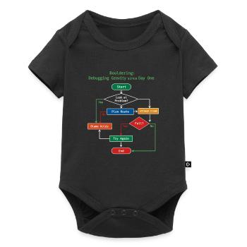 Bouldering: Debugging Gravity Nerd Design - Baby Premium Kurzarmbody - Schwarz - Vorne