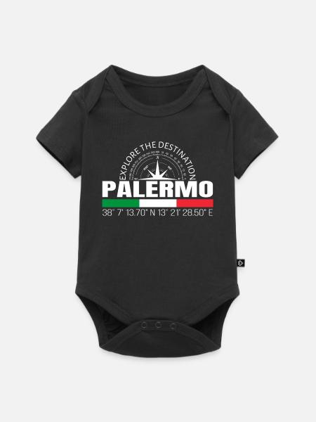 Palermo - Baby Premium Kurzarmbody - Schwarz