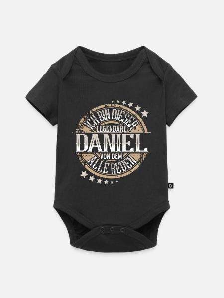 Daniel - Baby Premium Kurzarmbody - Schwarz