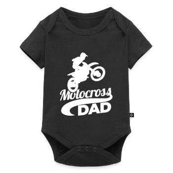 Motocross Dad - Baby Premium Kurzarmbody - Schwarz - Vorne