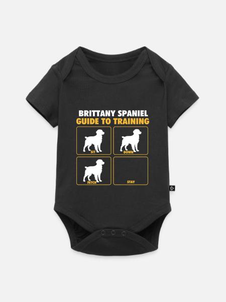 Brittany Spaniel Guide To Training – Hundepapa - Baby Premium Kurzarmbody - Schwarz