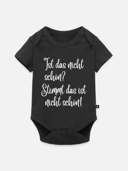 HN Ist das nicht schön? Ironie Script - Baby Premium Kurzarmbody - Schwarz