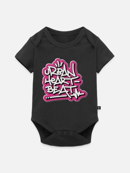 Urban Heartbeat Graffiti - Baby Premium Kurzarmbody - Schwarz