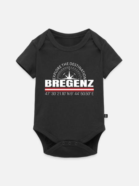 Bregenz - Baby Premium Kurzarmbody - Schwarz