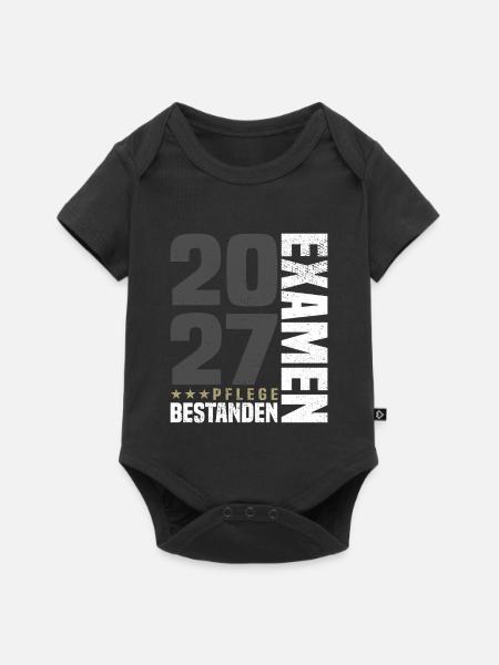 Pflege Examen Bestanden 2027 - Baby Premium Kurzarmbody - Schwarz