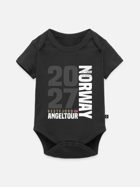 Norwegen Vestfjord Angeltour 2027 - Baby Premium Kurzarmbody - Schwarz
