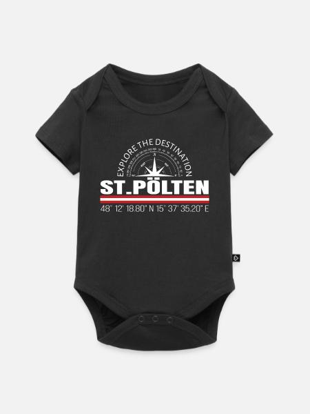 St. Pölten - Baby Premium Kurzarmbody - Schwarz
