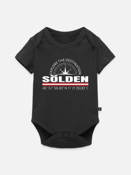 Sölden - Baby Premium Kurzarmbody - Schwarz