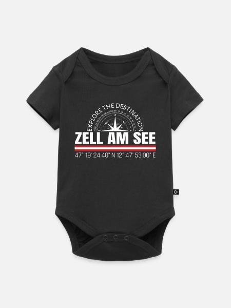 Zell am See - Baby Premium Kurzarmbody - Schwarz