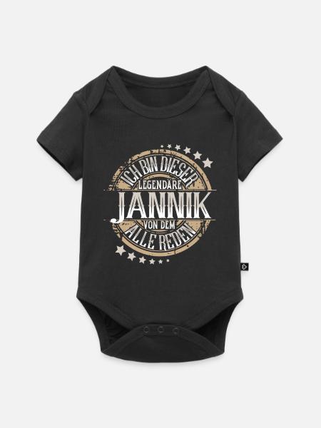 Jannik - Baby Premium Kurzarmbody - Schwarz