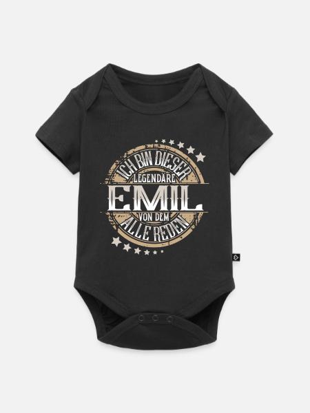 Emil - Baby Premium Kurzarmbody - Schwarz