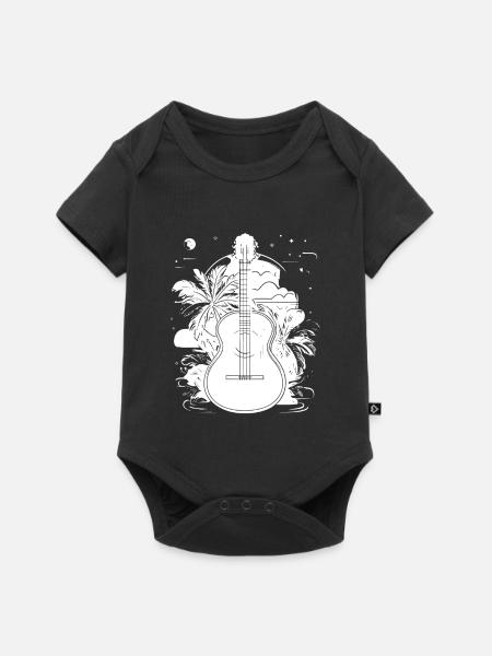 Hawaii Musik - Baby Premium Kurzarmbody - Schwarz