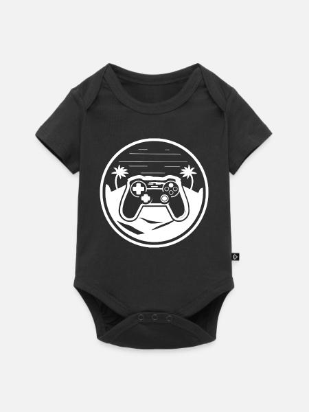 Gamepad Grafik - Baby Premium Kurzarmbody - Schwarz