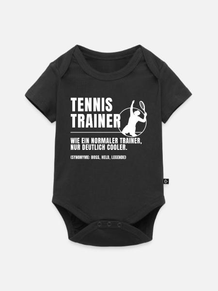 Tennis Trainer Definition - Baby Premium Kurzarmbody - Schwarz