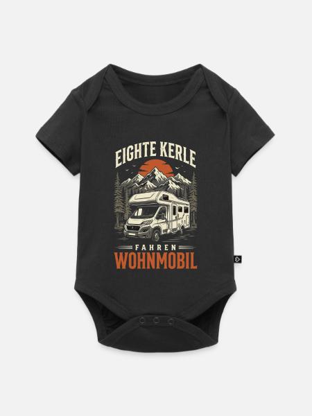Echte Kerle Fahren Wohnmobil - Baby Premium Kurzarmbody - Schwarz