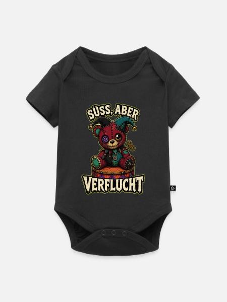 Verfluchter Teddy Horror Shirt - Baby Premium Kurzarmbody - Schwarz
