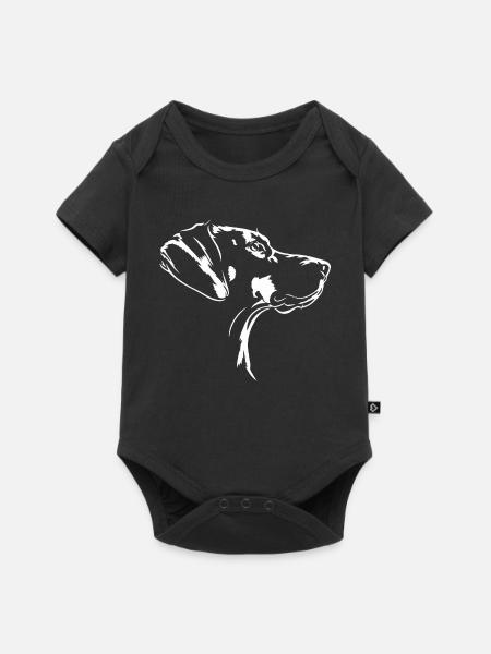 Deutsche Dogge - Baby Premium Kurzarmbody - Schwarz