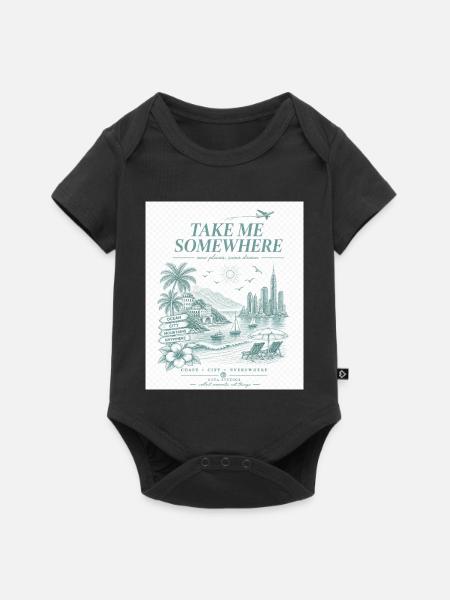 Bring mich irgendwohin - Baby Premium Kurzarmbody - Schwarz