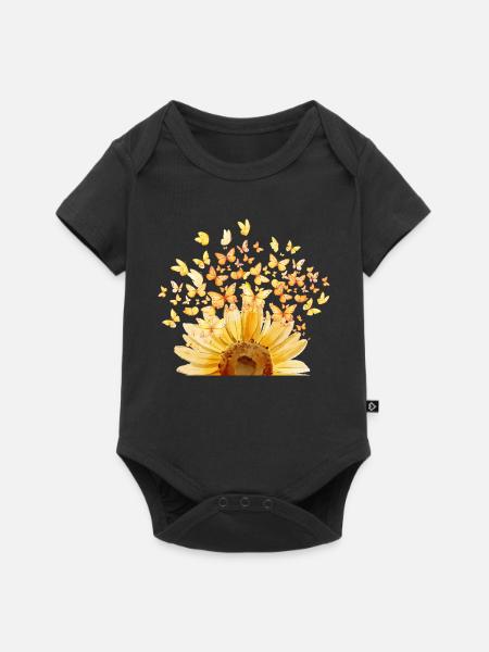 Blüten der Freiheit - Baby Premium Kurzarmbody - Schwarz