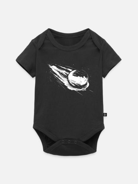 Bowlingkugel Skizze - Baby Premium Kurzarmbody - Schwarz