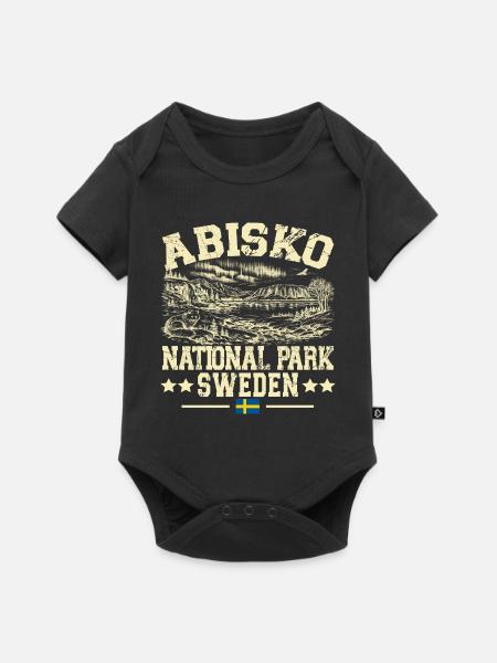 Abisko Nationalpark Schweden - Baby Premium Kurzarmbody - Schwarz