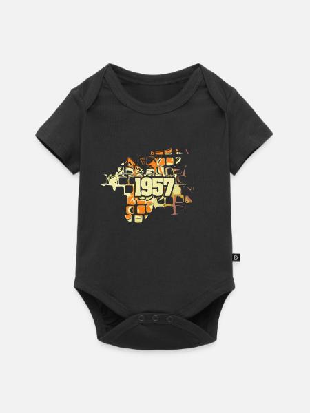 1957 - Baby Premium Kurzarmbody - Schwarz