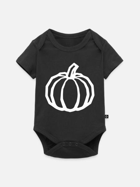 Kürbis Symbol - Baby Premium Kurzarmbody - Schwarz