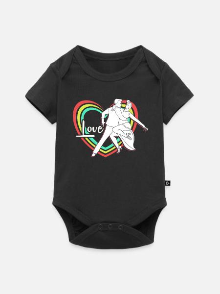 Walzer Paartanz - Baby Premium Kurzarmbody - Schwarz