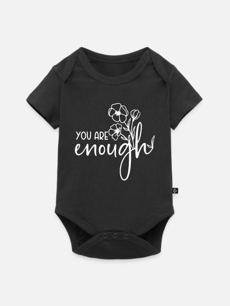 You are enough - Baby Premium Kurzarmbody - Schwarz