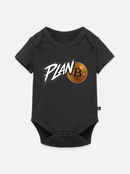 Plan Bitcoin - Baby Premium Kurzarmbody - Schwarz
