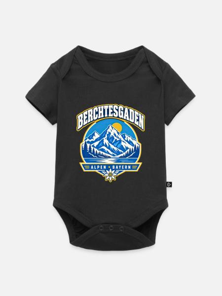 Berchtesgaden Alpen Bayern Bergsee - Baby Premium Kurzarmbody - Schwarz