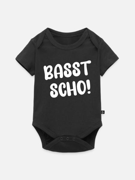 BASST SCHO - Baby Premium Kurzarmbody - Schwarz