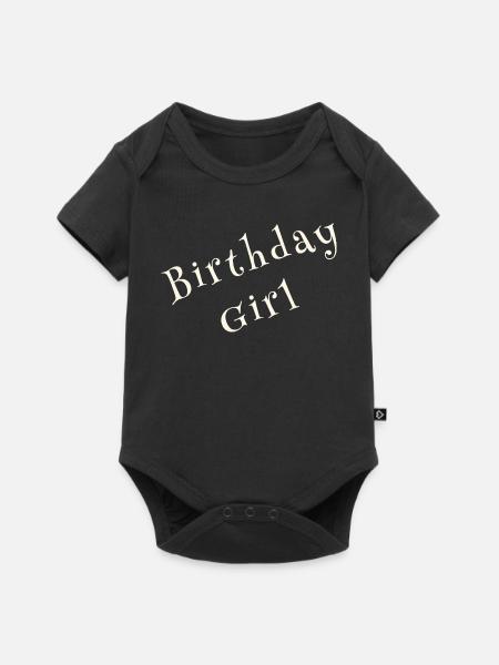Birthday Girl – Celebration Design - Baby Premium Kurzarmbody - Schwarz