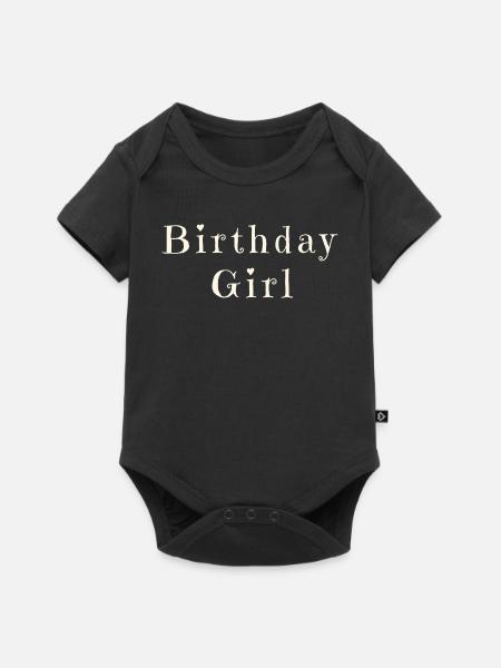 Birthday Girl – Celebration Design - Baby Premium Kurzarmbody - Schwarz