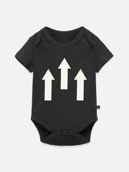 Dreifache Aufwärts-Pfeile - Baby Premium Kurzarmbody - Schwarz