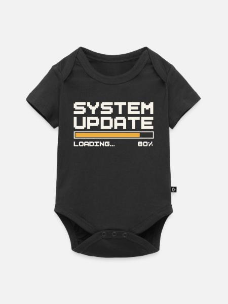 SYSTEM UPDATE - Baby Premium Kurzarmbody - Schwarz
