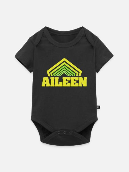 Frauenname Aileen - Baby Premium Kurzarmbody - Schwarz