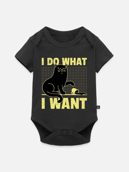 Ich mache, was ich will - Baby Premium Kurzarmbody - Schwarz