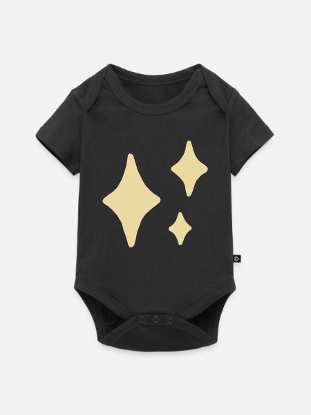 Golden Sparkle Trio - Baby Premium Kurzarmbody - Schwarz