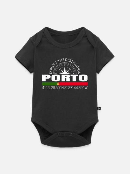 Porto - Baby Premium Kurzarmbody - Schwarz