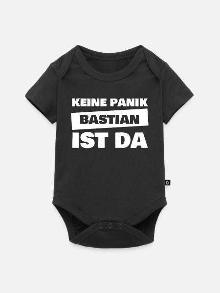 Name Bastian - Baby Premium Kurzarmbody - Schwarz