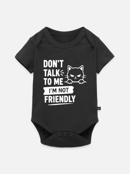 Katze nicht freundlich - Baby Premium Kurzarmbody - Schwarz