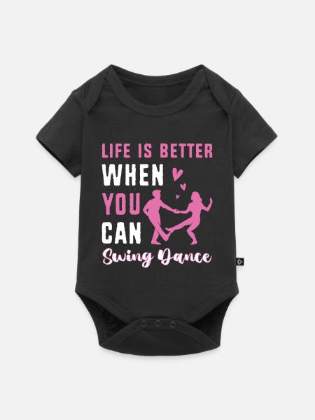 Swing Swing-Musik - Baby Premium Kurzarmbody - Schwarz