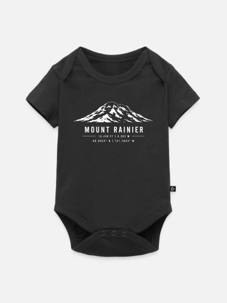 Mount Rainier Bergsteigen Wandern Washington - Baby Premium Kurzarmbody - Schwarz