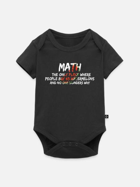 Math Only Place Kauf 69 Wassermelonen - Baby Premium Kurzarmbody - Schwarz