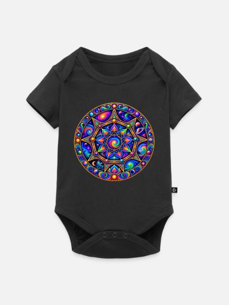 Nonagon - Baby Premium Kurzarmbody - Schwarz